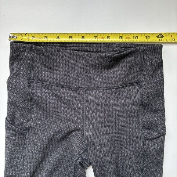 Lululemon Speed Up Tight Power Luxtreme Variegated Knit Heathered Black Size 4 - Picture 9 of 13